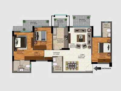 dlf arbour floor plan